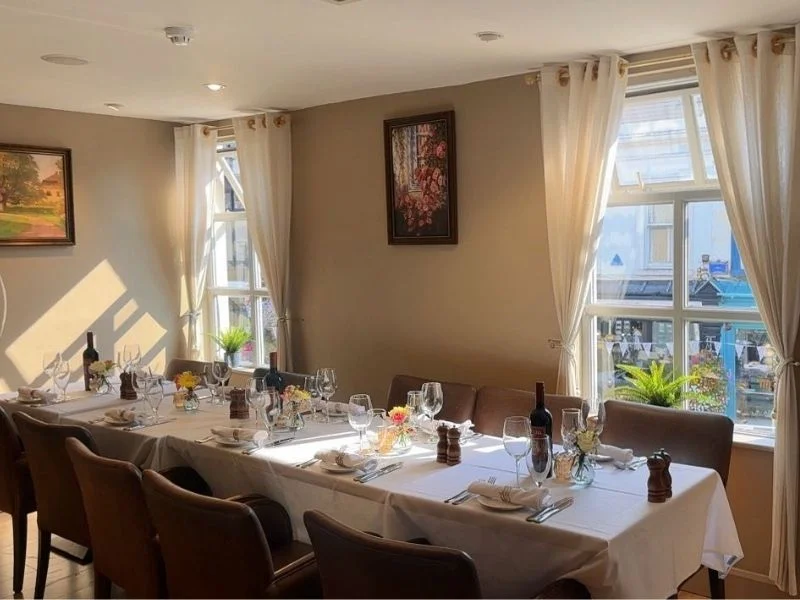 Private dining room prepared for a special event